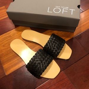 NWT Black Slides - Ann Taylor Loft